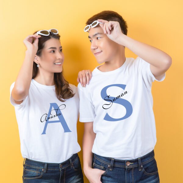 Personalized Couple T-Shirts for Pre-Wedding Photoshoot