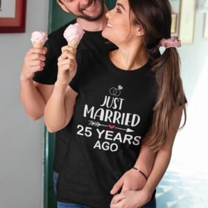 His & Hers Matching Couple T-Shirts - Custom Name Prints