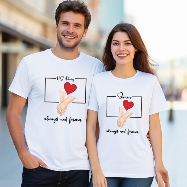 Love-Filled Couple T-Shirts - Personalized for Every Pair