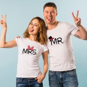 Custom Name Couple T-shirts - Couple Name T-Shirts