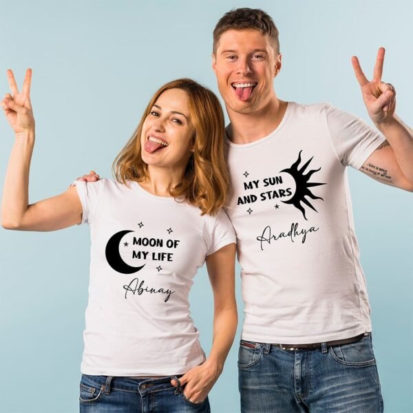 Customized Couple T-shirts - Custom Coordinates Love Tees