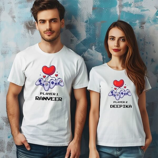 Custom Couple T-shirts - Crazy in Love Matching T-Shirts