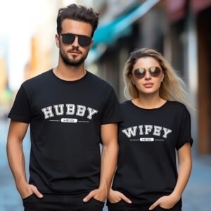 Wifey And hubby personalized t-shirts