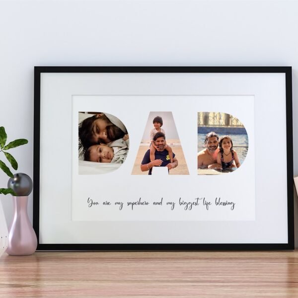PERSONALIZED DAD PHOTO COLLAGE WALL FRAMES – BIRTHDAY GIFTS FOR DAD