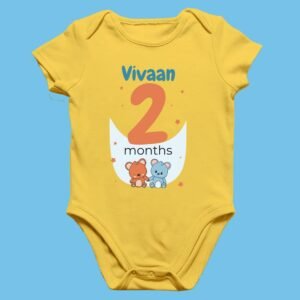 Personalized Monthly Milestone Baby Rompers