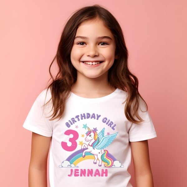 Customizable Kids Birthday T-shirts - Name & Age Available