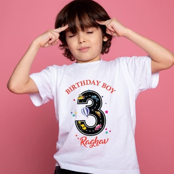 Custom Kids Birthday T-shirt - Custom Name & Age