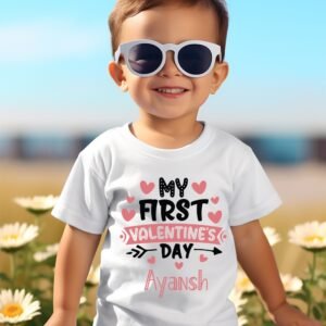 "Tiny Cupid" Custom First Valentine’s Day Baby Tee