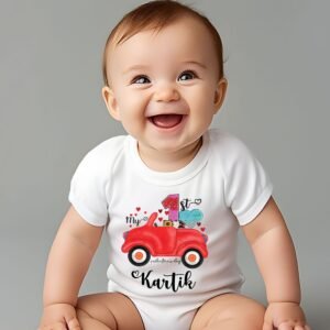 "Baby’s First Love" Personalized Valentine Romper