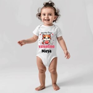 Cuddles & Kisses" First Valentine’s Day Baby T-Shirt