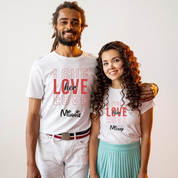 Matching Valentine’s Day Couple Tees - Customizable