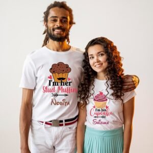 "Heart-to-Heart" Customized Valentine's Day Couple Tees