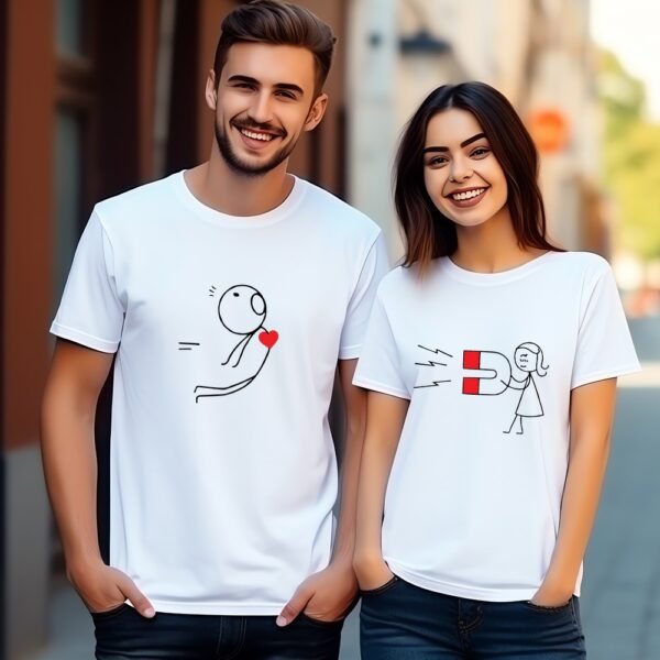 His & Hers Matching Couple T-Shirts - Love Forever