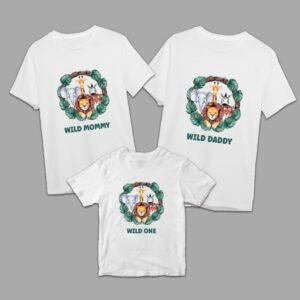 Wild Jungle Family Birthday T-Shirts with Animal Prints