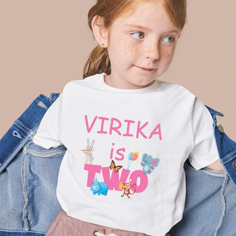 Wild Animal Kingdom Birthday T-Shirt for Kids