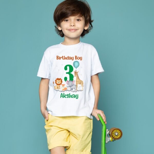Personalized Jungle Safari Kids Birthday Tee