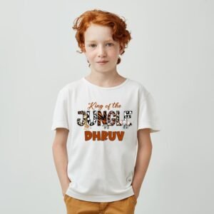Jungle King Birthday T-Shirt for Little Kids