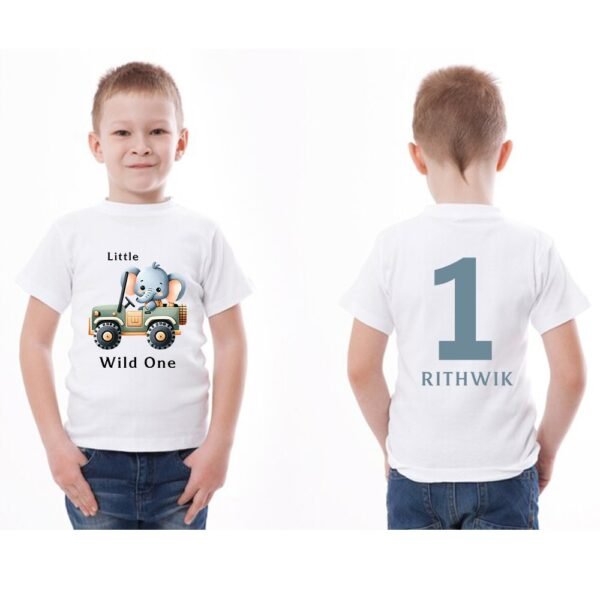 Wild One Jungle Animals Birthday T-Shirt