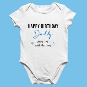 First Birthday as Dad Romper –Sweet Gift for Him-Customized Baby Romper