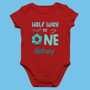 6 Month Birthday Romper – Personalized Baby Bodysuit