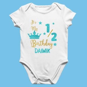 Halfway to One Romper – Baby 6 Month Birthday Gift