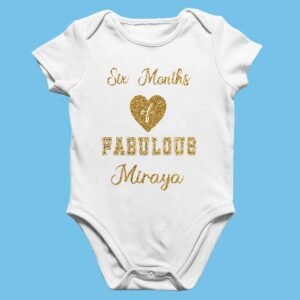 Custom Baby Romper – 6 Month Half Birthday Suit