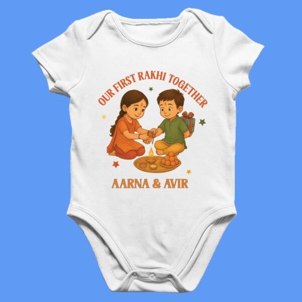 Personalized Baby Rakhi Romper for Brother/Sister