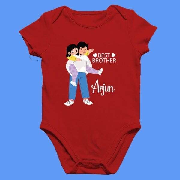 Cute Baby Rakhi Romper – Personalized Text Design