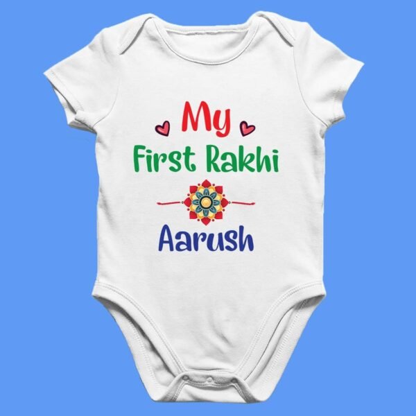Rakhi Theme Romper for Babies – Personalize Name