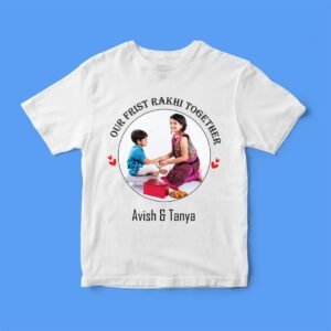 Custom Raksha Bandhan Tee for Kids – Add Name & Photo