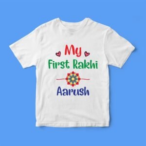 Cute Rakhi Tee for Kids – Customizable Name Print