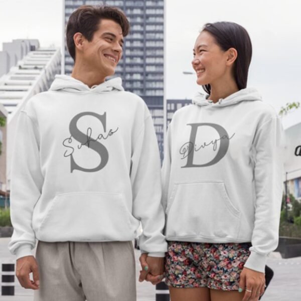 Custom Couple Hoodies – His & Hers Matching Set