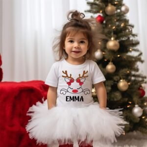 Cute Elf Design Custom Christmas Kids T-shirts