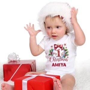 Baby First Christmas Customized Romper - Christmas Rompers