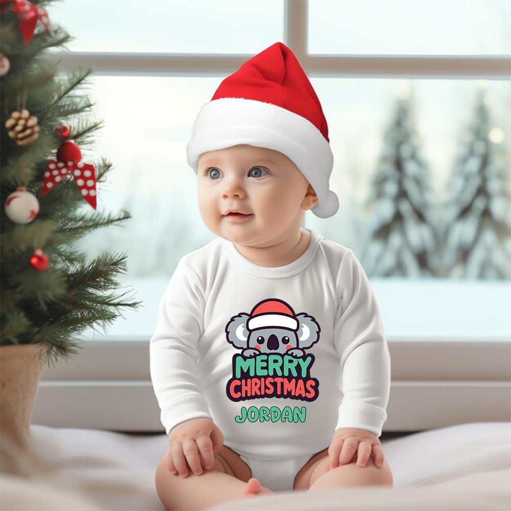 Customized Christmas Baby Rompers - Christmas Name T-Shirt