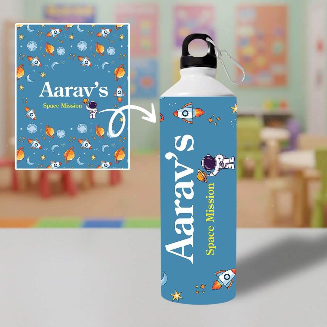 Customized Space Sipper Bottle for Boys - Astronaut Theme