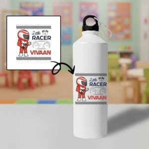 Custom Little Racer Racing Car Theme Sipper Bottle for Kids