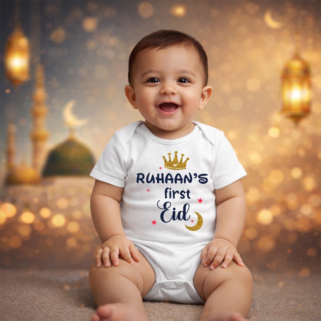 Ramzan Mubarak Custom Baby Romper – Soft