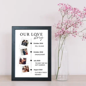 Couple Frame with Photo Print Custom Gift
